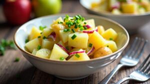 Kartoffelsalat mit süß-saurem Dressing