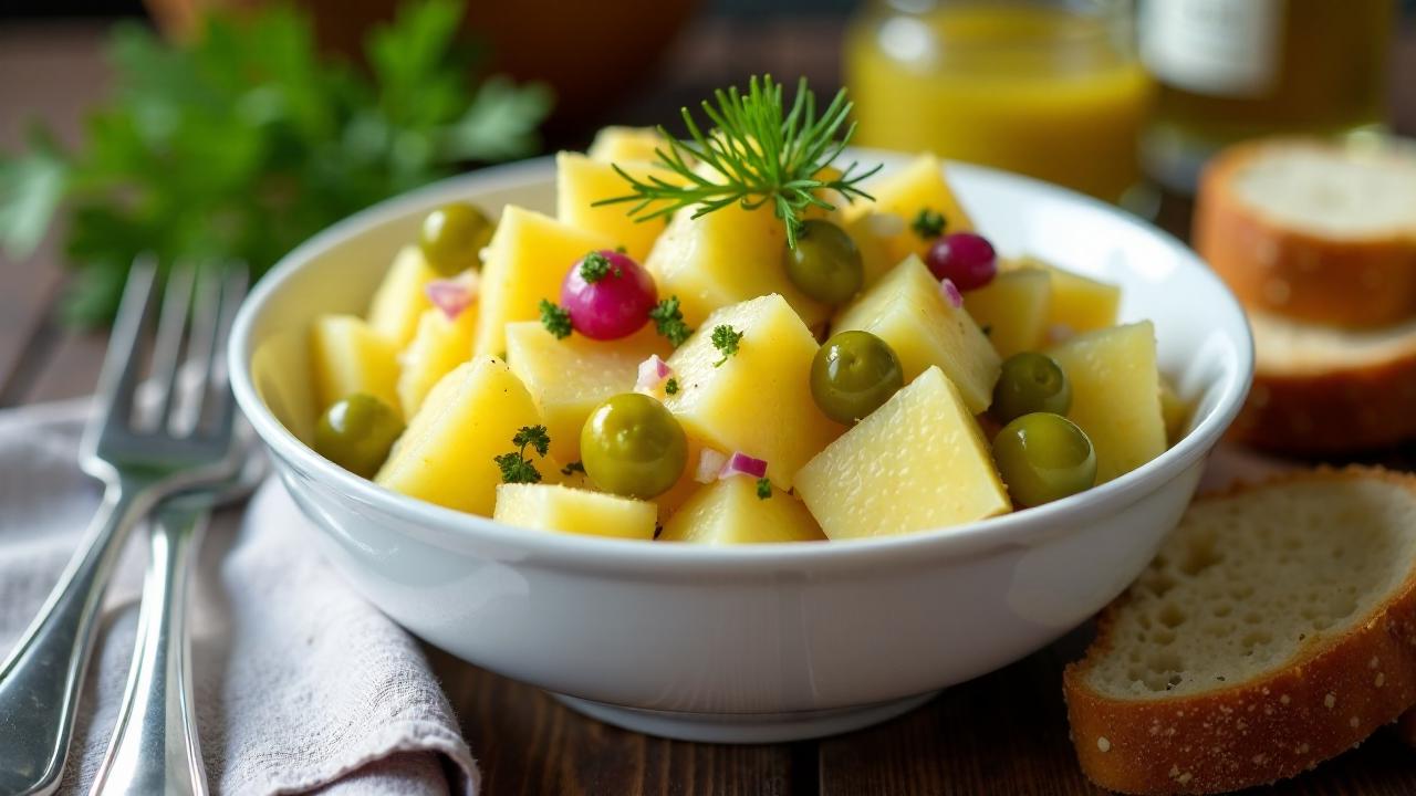 Kartoffelsalat mit sauren Gurken