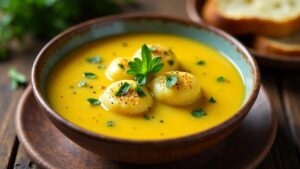 Kartoffelsuppe mit Leberknödel