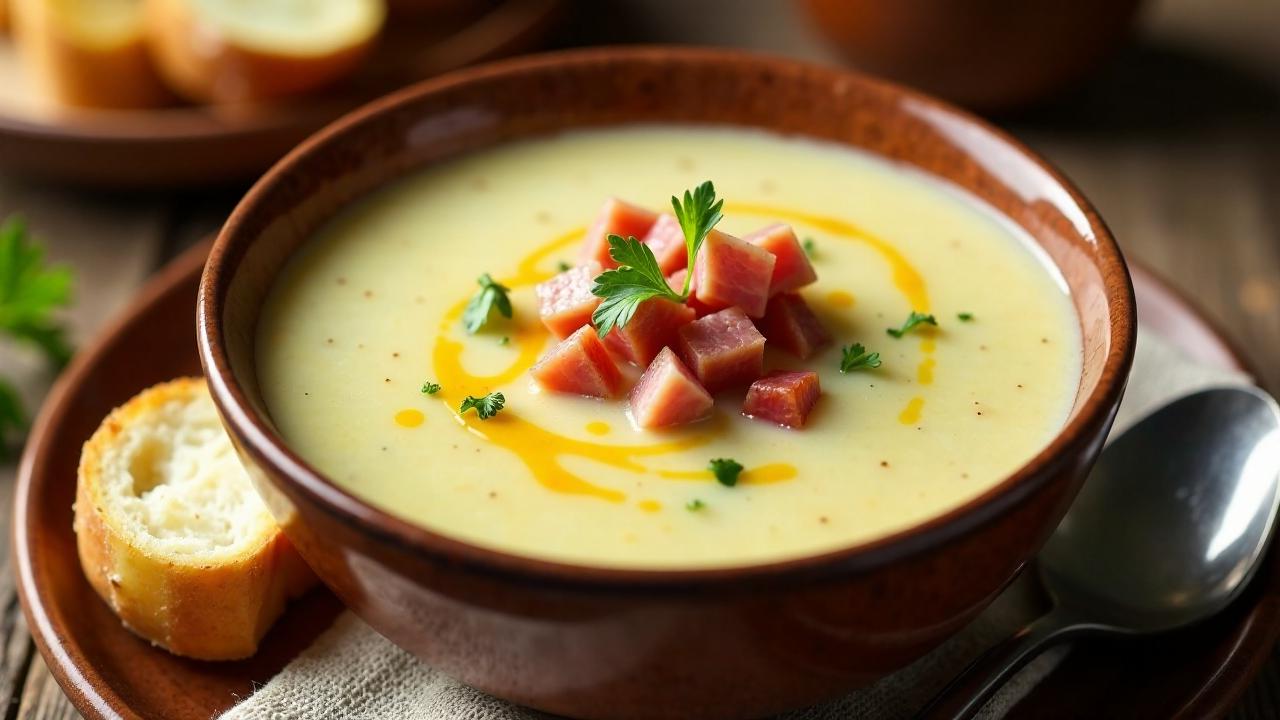 Kartoffelsuppe mit Schinken