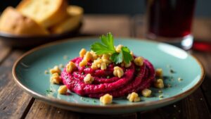 Kartuli Pkhali - beet and walnut