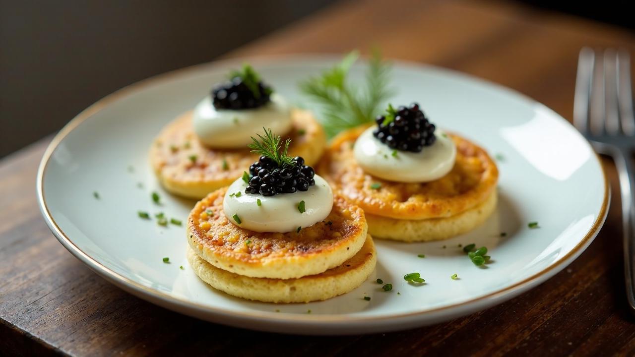 Kaviar-Blini-Canapés