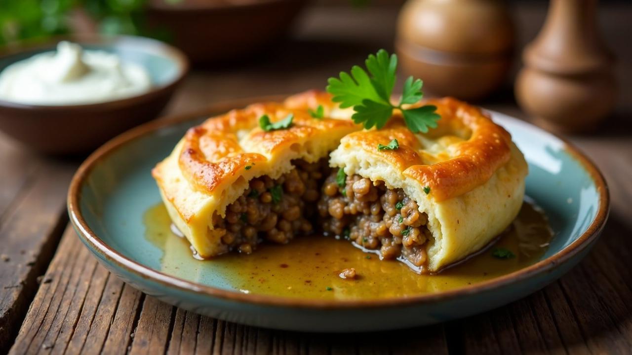 Kefalonitiki Kreatopita: Fleisch-Pie
