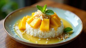 Khao Niaow Ma Muang (Klebreis mit Mango)