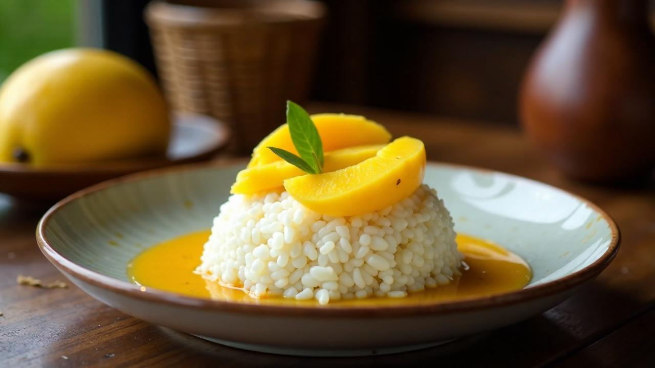 Khao Niaow Ma Muang – Süßer Klebreis mit Mango