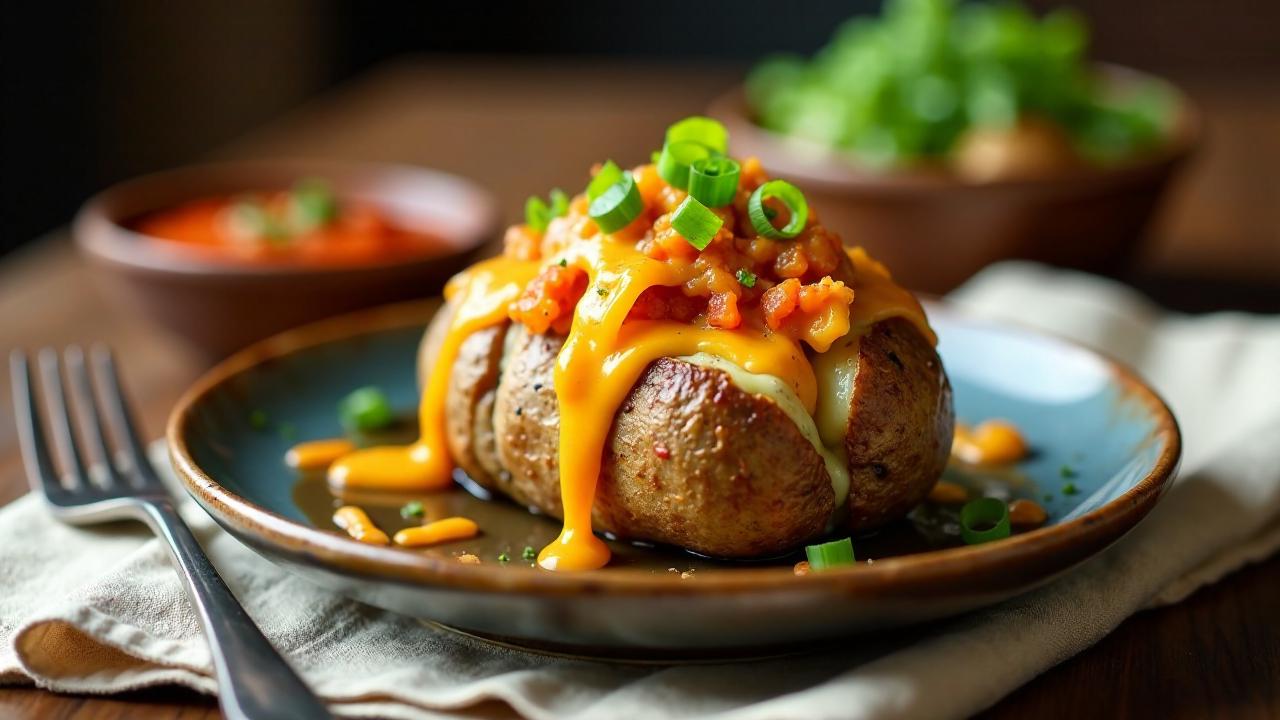 Kimchi Loaded Baked Potato