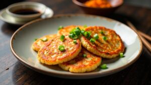 Kimchi Seafood Pancakes