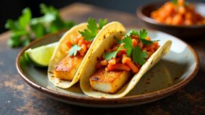 Kimchi and Fish Tacos