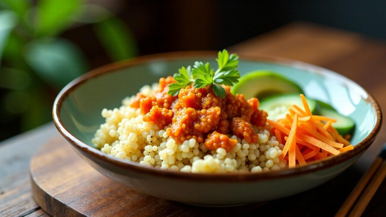 Kimchi and Quinoa Bowl