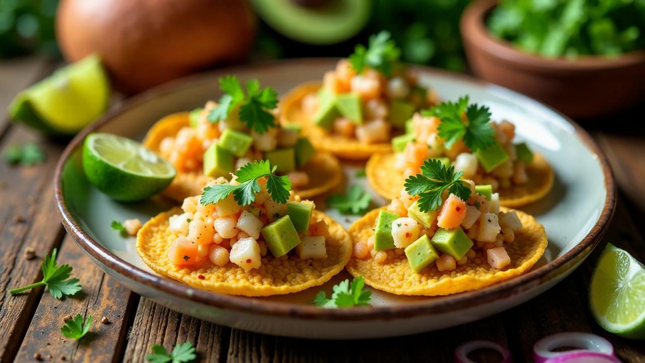 Kina Tostadas: Seeigelrogen auf knusprigen Maisfladen