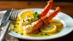 King Crab Legs mit Zitrone