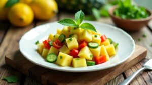 Kiribati Ananas Salat (Frischer Salat mit Ananas)