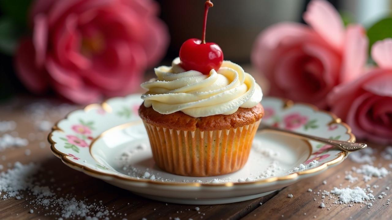 Kirsche-Mandel-Cupcakes