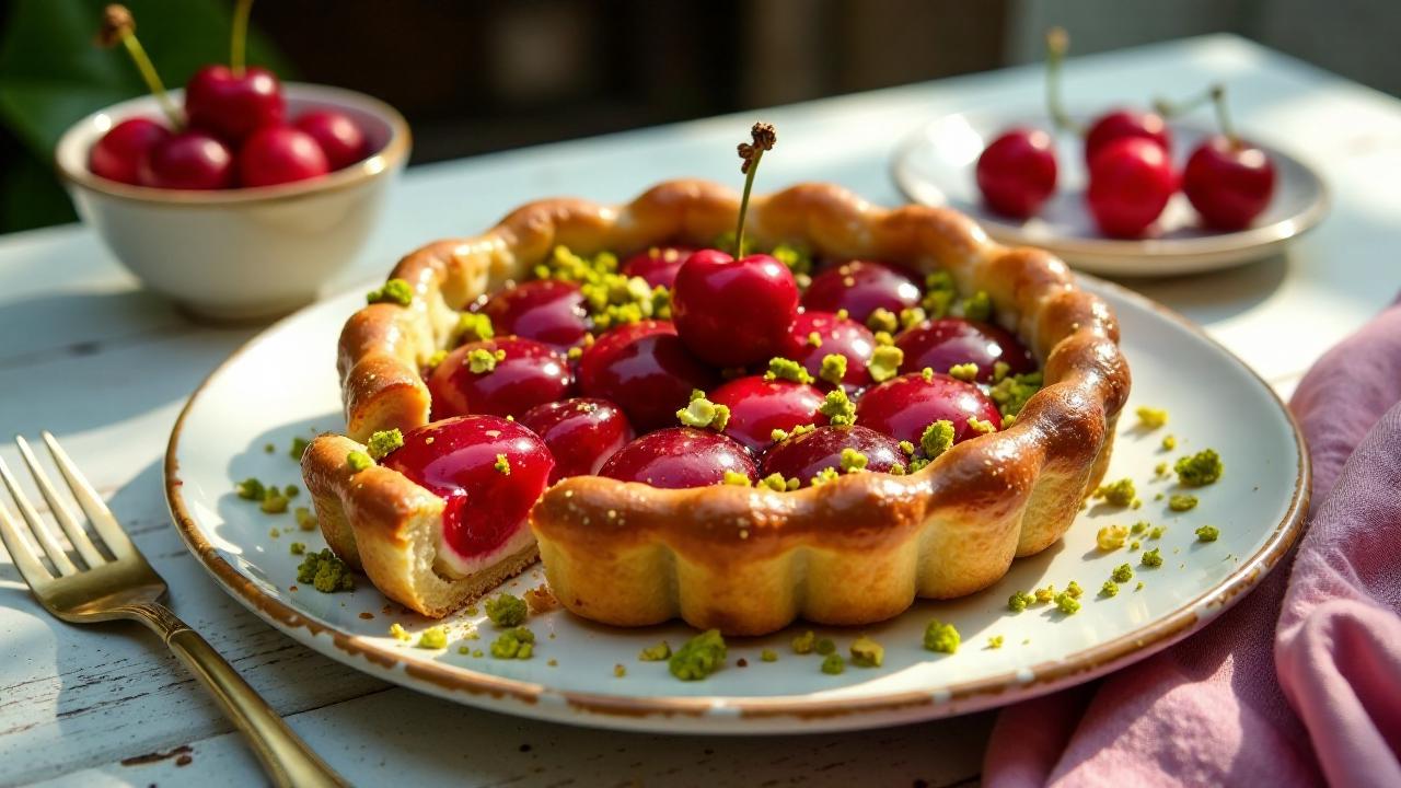 Kirsche und Pistazien-Tarte