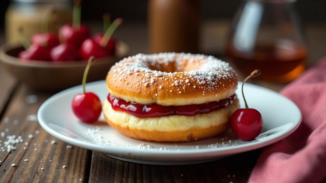 Kirschfüllung-Donut