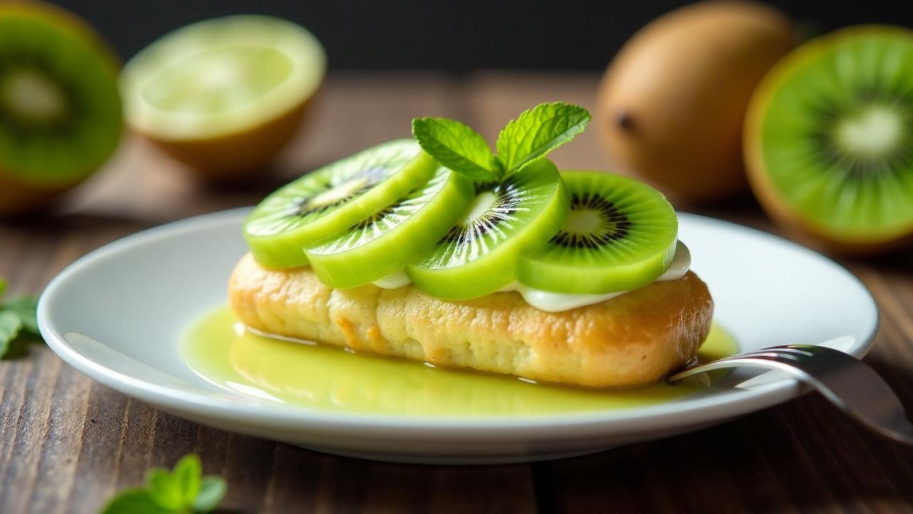 Kiwi-Eclairs mit Limettenquark