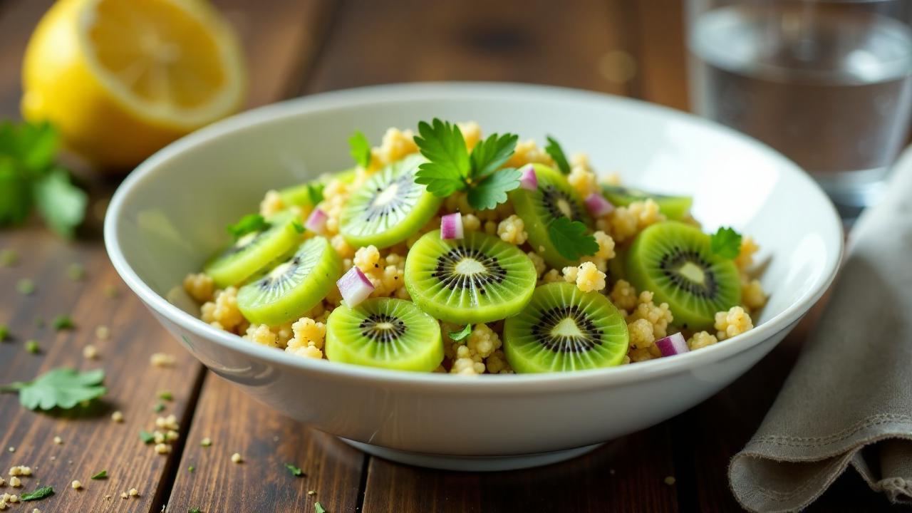 Kiwi-Kinoa-Salat mit Zitronendressing