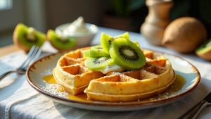 Kiwi-Kokos-Waffeln