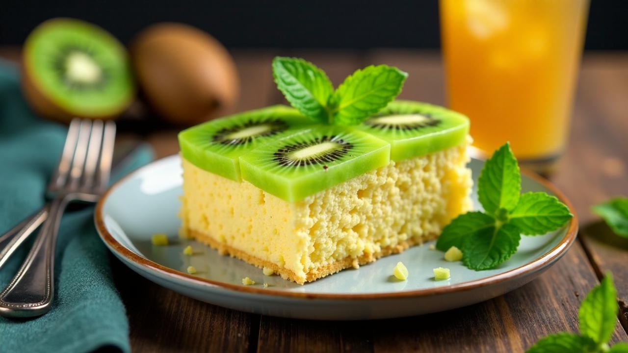 Kiwi Sponge - Luftiger Kiwi-Biskuitkuchen