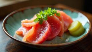 Kizami Wasabi Sashimi Selection (Kizami Wasabi Sashimi-Auswahl)