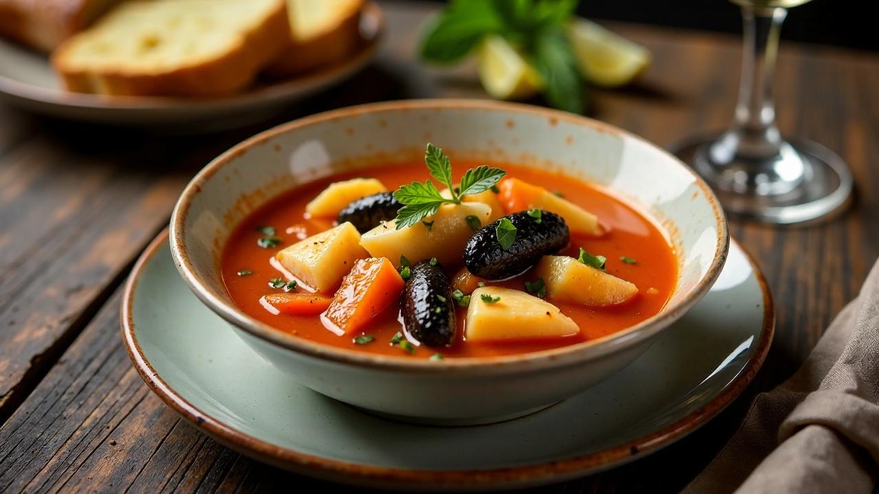 Klassische Bouillabaisse Suppe