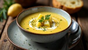 Klassische Kartoffelsuppe mit Majoran