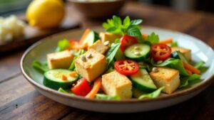 Klassischer Tofu-Chicken-Salat