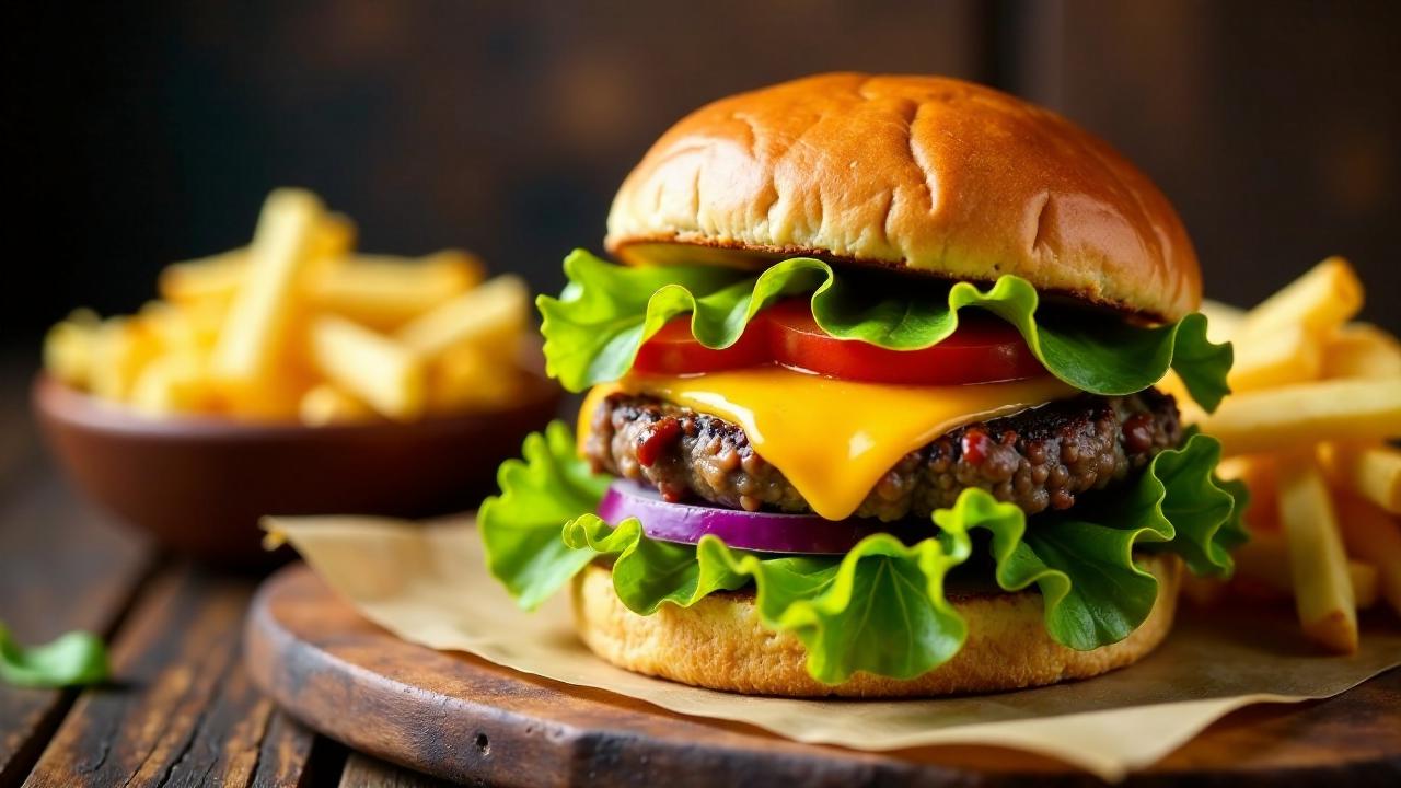 Klassischer amerikanischer Cheeseburger