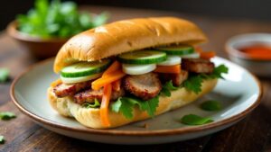 Klassisches Banh Mi Thit (Schweinefleisch)