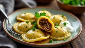 Klepe (Ravioli mit Hackfleischfüllung)