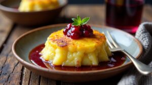 Kålpudding med lingon (Kohlpudding mit Preiselbeeren)