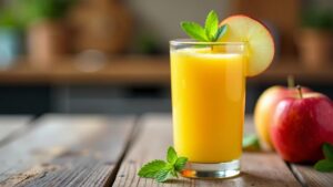 Knackiger Apfel-Mango-Smoothie