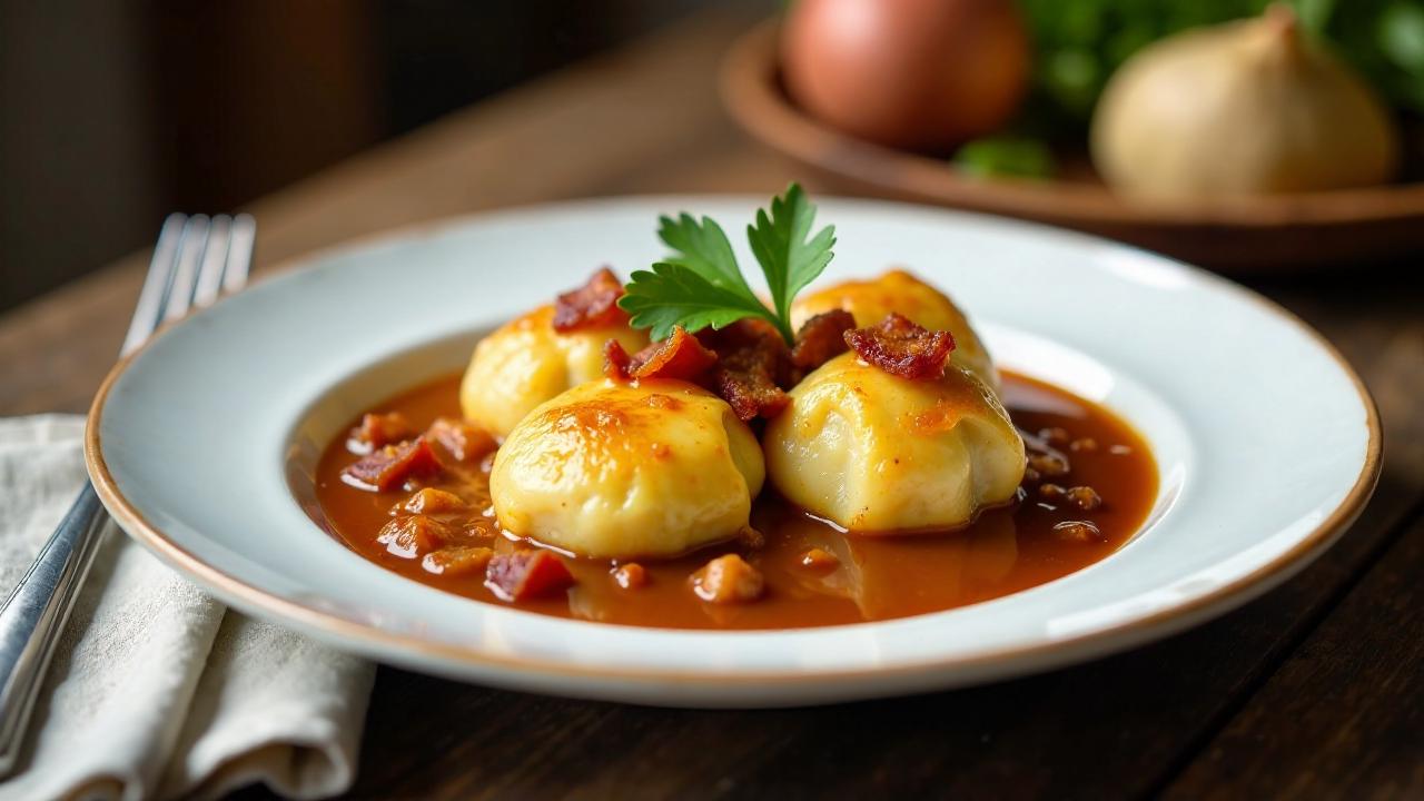 Knödel mit Specksoße – Herzhaft und deftig