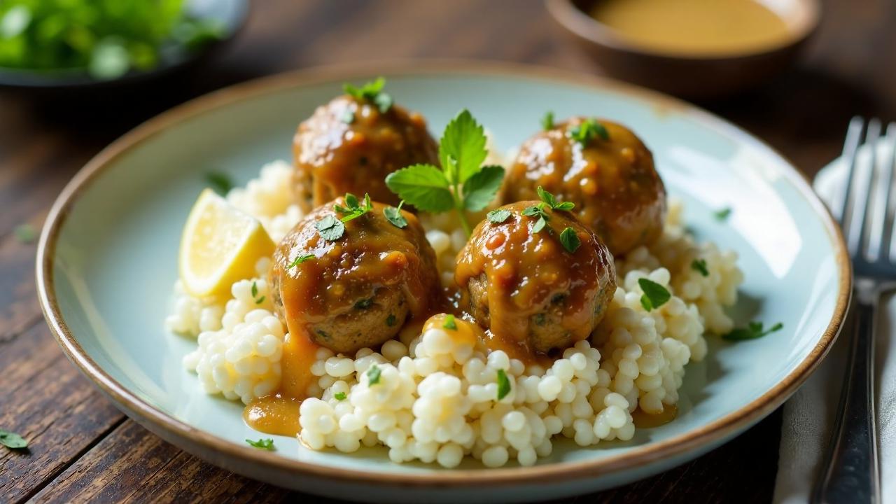 Königsberger Klopse auf Reis-Bett