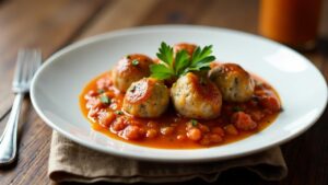 Königsberger Klopse mit Tomaten-Chutney