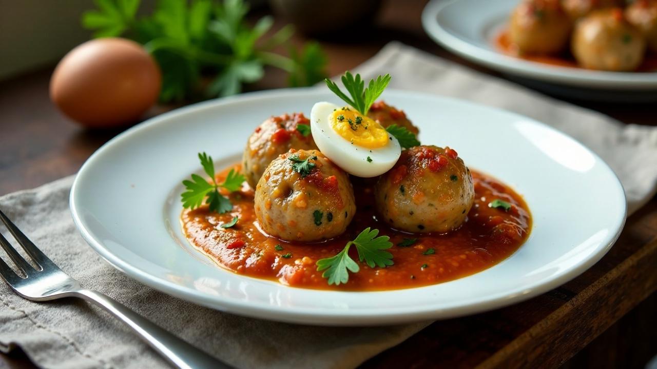 Königsberger Klopse mit Wachteleiern