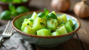 Knoblauch-Melonen-Salat