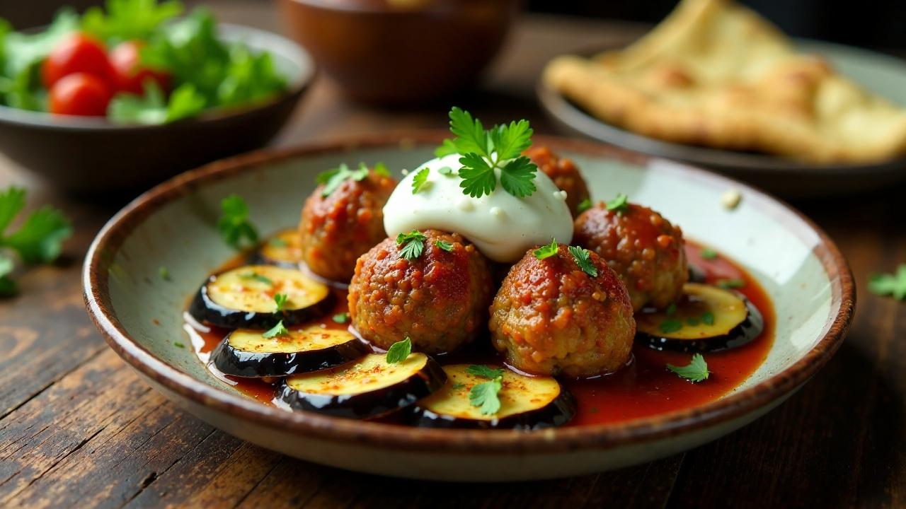 Kofta Bademjan: Fleischbällchen mit Auberginen