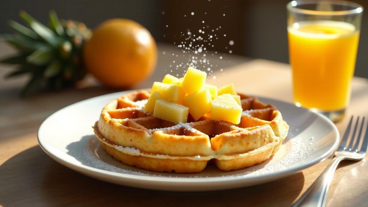 Kokos-Ananas-Waffeln