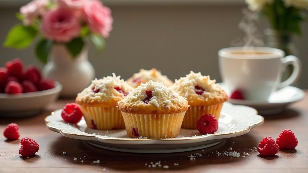 Kokos-Himbeer-Muffins