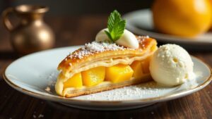 Kokos-Mangostrichel-Strudel