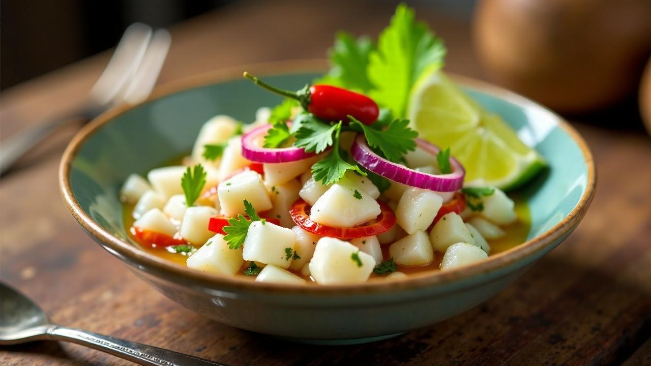 Kokosnuss-Ceviche mit Limetten