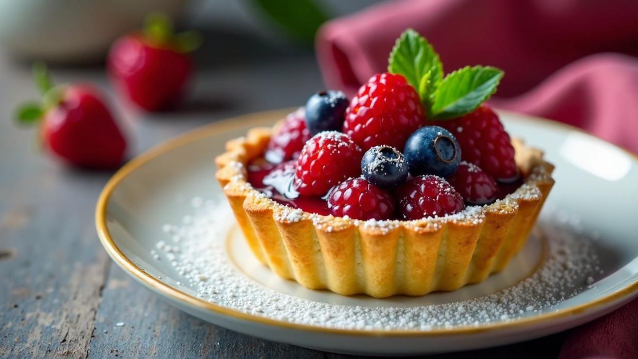 Koloniale Tartelettes mit Beeren