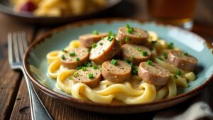 Korv Stroganoff (Würstchen-Stroganoff)