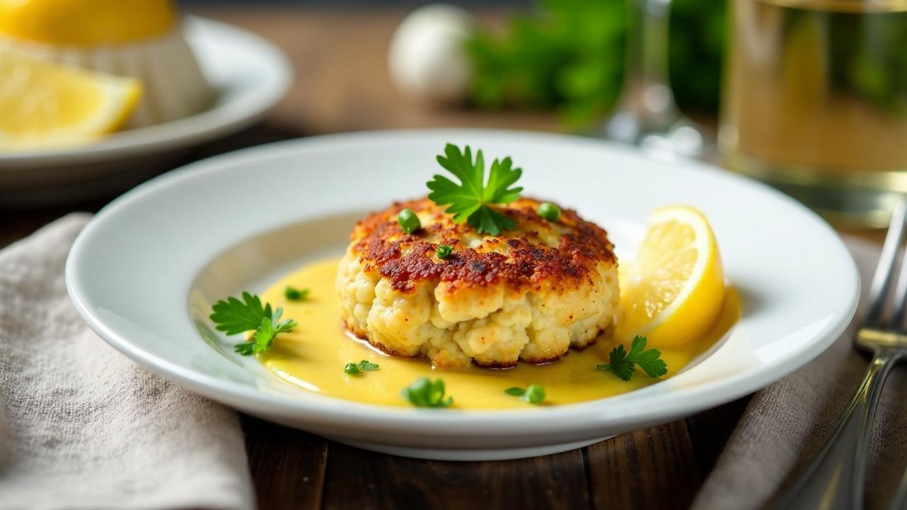 Krabben-Plätzchen mit Zitronen-Aioli