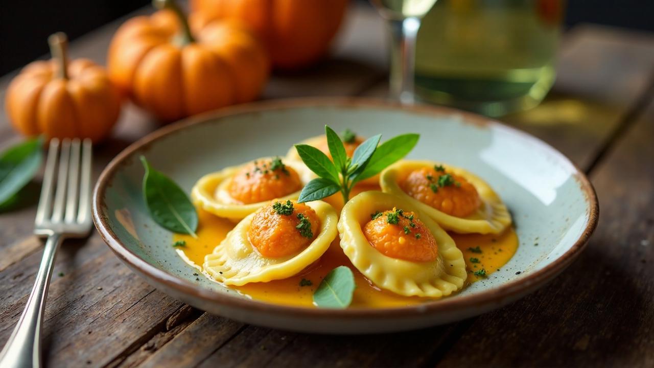 Kürbis-Maultaschen mit Salbeibutter