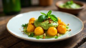 Kürbisgnocchi mit Grüner Soße