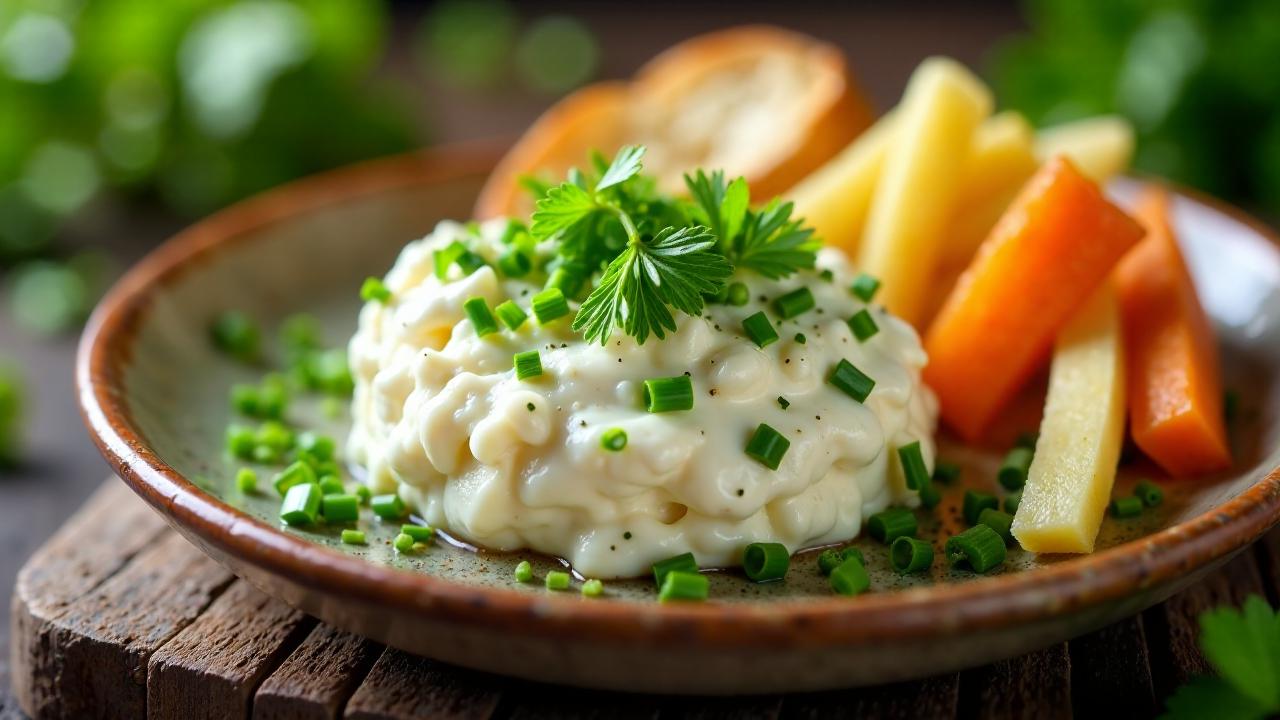 Körniger Hüttenkäse mit frischen Kräutern