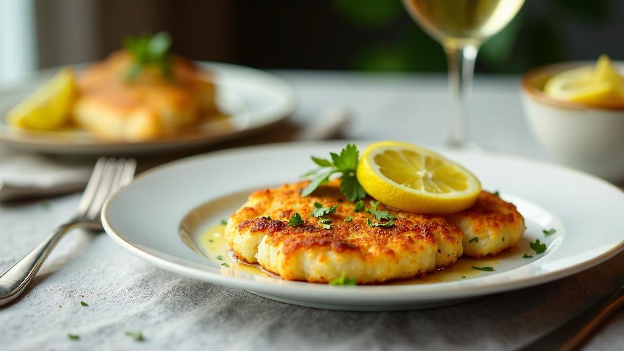 Kräuterschnitzel mit Zitrone