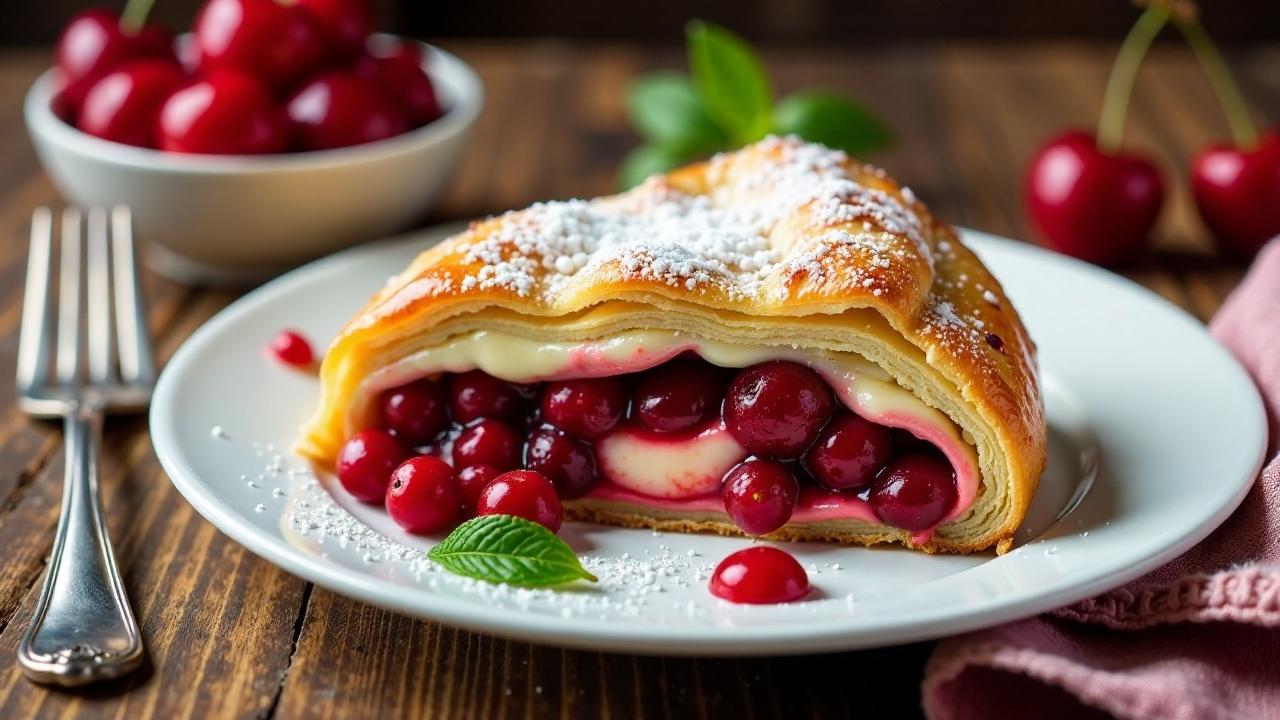 Käse-Kirsch-Strudel